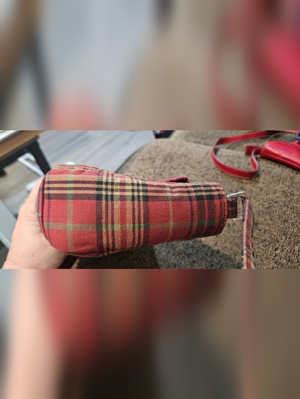 Vintage Ralph Lauren Red Tartan Plaid Purse - Picture 5 of 10